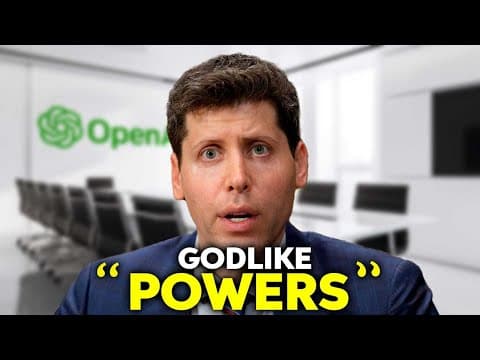 OpenAI SHOCKS Everyone "GODLIKE Powers" and MAGIC Abilities In New AI Prediction thumbnail