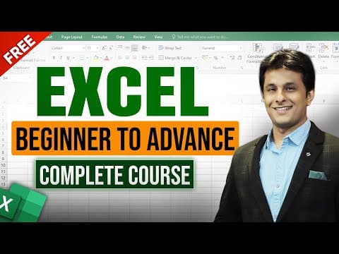 Excel 2025 Complete Course: From Beginner to Advanced | Full Microsoft Excel Tutorial thumbnail
