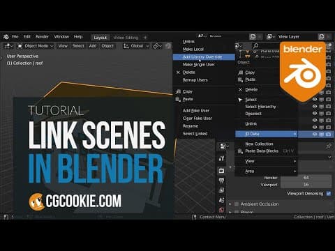 How to Link Scenes and Assets in Blender Efficiently thumbnail