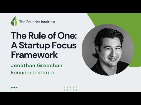 Jonathan Greechan's Steps to a Focused and Successful Startup thumbnail