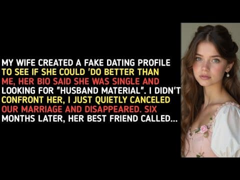 MY WIFE CREATED A FAKE DATING PROFILE TO SEE IF SHE COULD 'DO BETTER THAN ME, HER BIO SAID SHE WAS thumbnail