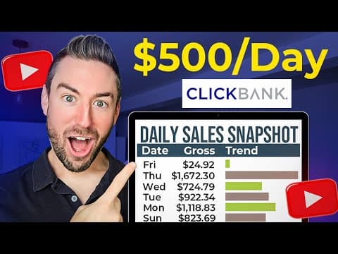 Earn $500/Day on ClickBank Using YouTube! (FULL Method) thumbnail