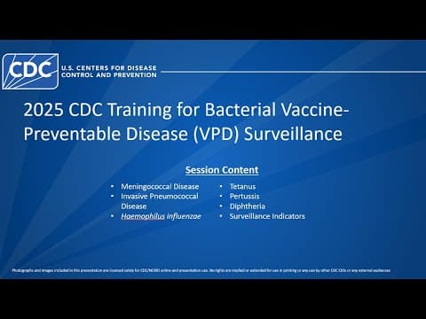 2025 CDC Training for Bacterial Vaccine-Preventable Disease (VPD) Surveillance thumbnail