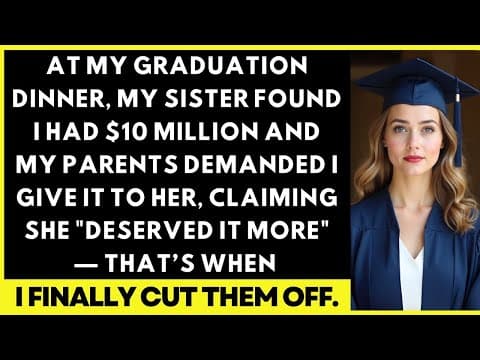 At My Graduation Dinner, My Sister Found I Had $10M And My Parents Demanded I Give It To Her thumbnail