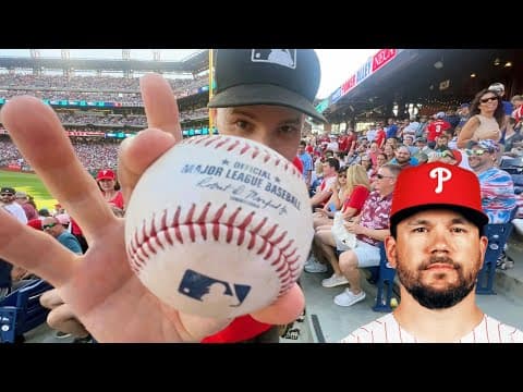 INSANE LUCK!!! I caught a Kyle Schwarber home run at a PACKED game in Philadelphia! thumbnail