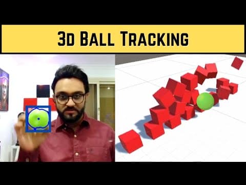 3D Ball Tracking in Virtual Environment | OpenCV Python thumbnail
