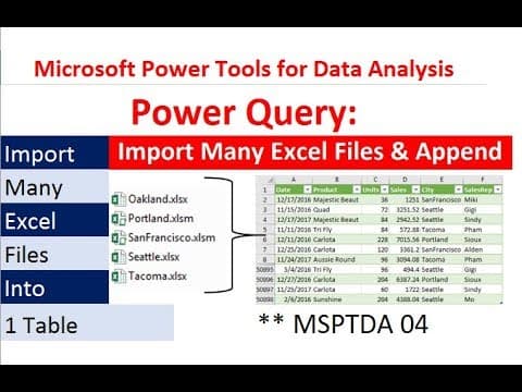 How to Use Power Query to Import Multiple Excel Files thumbnail