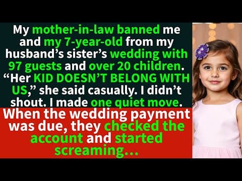 My mother-in-law BANNED me and my 7-year-old from a family wedding because my “kid doesn’t belong.” thumbnail