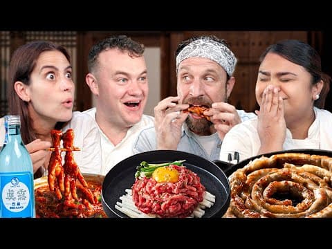 British Chefs Try Korean Delicacies! (ft. Fallow) thumbnail