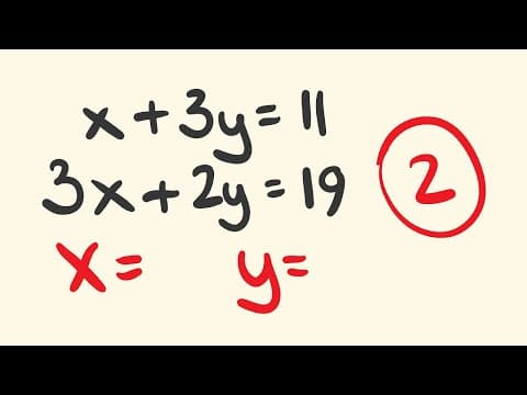 How to Solve Simultaneous Equations Using Elimination thumbnail