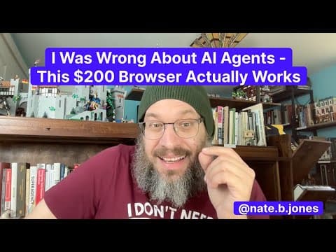 I Was Wrong About AI Agents — This $200 Browser Actually Works thumbnail