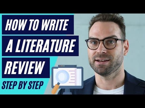 Literature Review - Step by Step Guide For Graduate Students | Prof. David Stuckler thumbnail