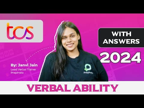TCS NQT Verbal Ability Questions and Answers 2023 - 2024 Batch thumbnail
