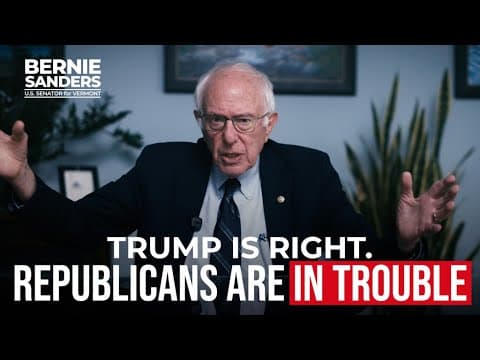Trump is Right. Republicans Are In Trouble | Sen. Bernie Sanders thumbnail