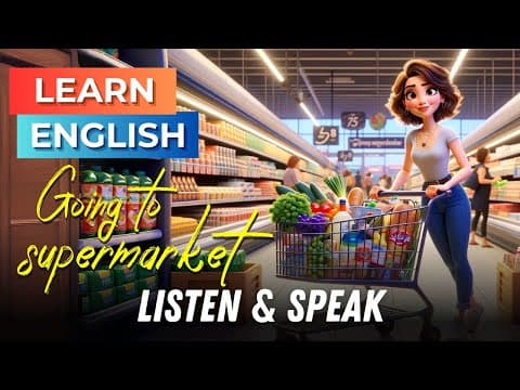 Going to a Supermarket | Improve Your English | English Listening Skills - Speaking Skills thumbnail