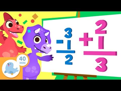 NUMBERS, ADDITION, AND SUBTRACTION for Kids 1️⃣➕2️⃣🟰3️⃣ 40 Minutes Compilation thumbnail