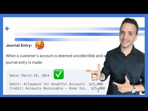 I asked Gemini to record 4 journal entries. Accountants should use AI! thumbnail