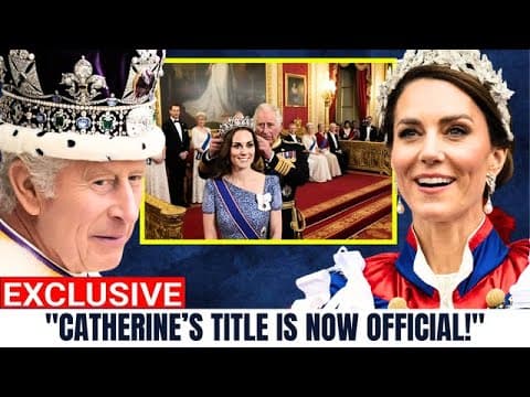 Buckingham Bombshell as King Charles Elevates Catherine with Queen Victoria’s Sacred Crown. thumbnail