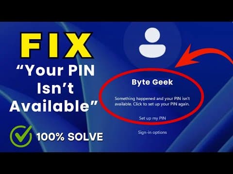 Fix "Your PIN Isn’t Available" in Windows 11/10 (100% Working) thumbnail
