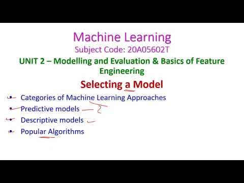SELECTING A MODEL-Machine Learning-20A05602T-UNIT 2–Modelling and Evaluation-CSE-JNTUA-R20-III Year thumbnail