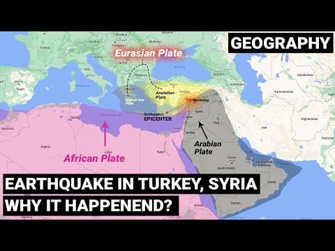 Earthquake in Turkey & Syria | Why it happened | Movement of tectonic plates | Geography / Geology thumbnail
