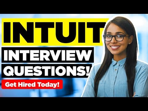INTUIT INTERVIEW QUESTIONS & ANSWERS! (Suitable for ALL Intuit Job Roles Worldwide!) thumbnail