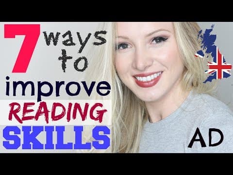 7 ways to IMPROVE ENGLISH READING skills and comprehension | Learning English Technique Lesson thumbnail