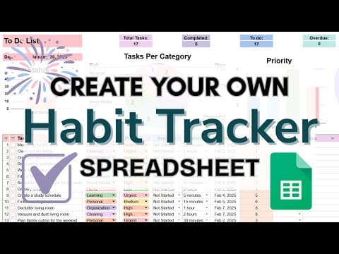 How to Create a Habit Tracker | Growing Plant | Step-by-Step Tutorial for Beginners Google Sheets thumbnail