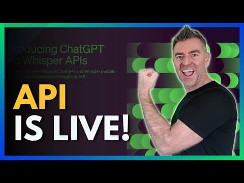 Open AI: Chat GPT API Is Live! 🥳 thumbnail