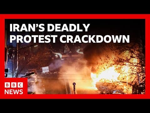 Eyewitnesses describe deadly crackdown in Iran | BBC News thumbnail