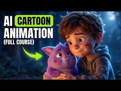 Make a Full 3D Cartoon Animation with FREE AI (Consistent Characters + Lip Sync) thumbnail