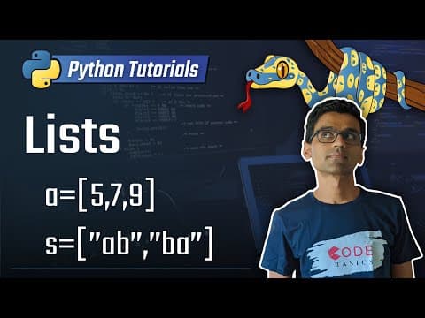 5. Lists [Python 3 Programming Tutorials] thumbnail