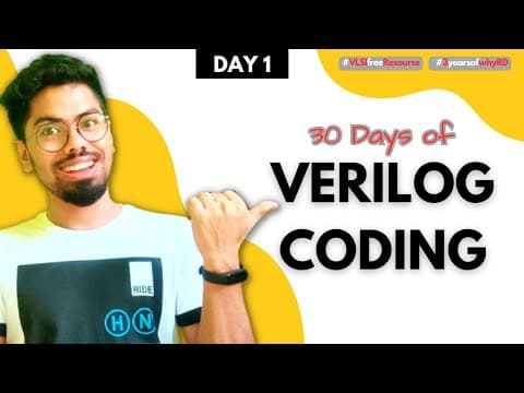 Lets Learn Verilog with real-time Practice with Me | A new Beginning | DAY 1 thumbnail