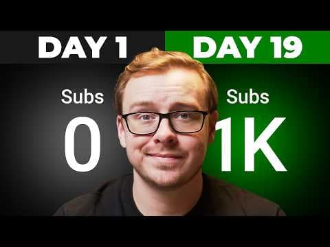 5 YouTube Tips I Used To Go From ZERO To 1,000 Subscribers In 19 Days thumbnail