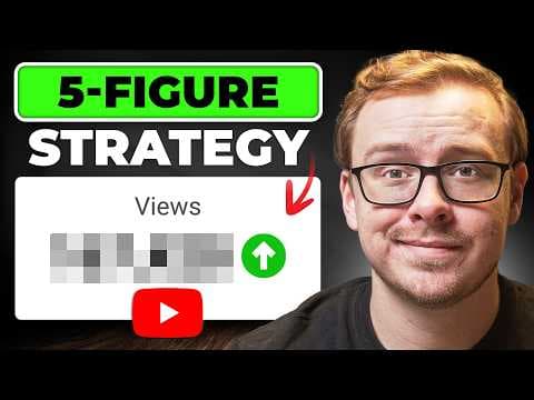Steal these 5 YouTube strategies to get views and make 5 figures a month thumbnail