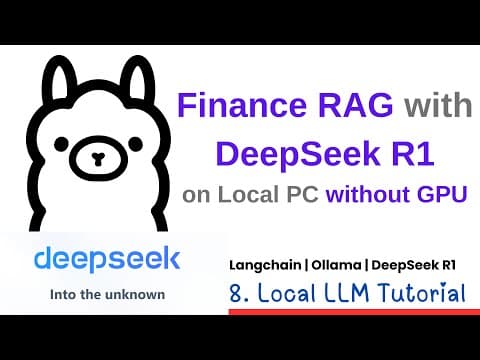 Build Finance RAG Locally with DeepSeek R1-1.5B without GPU thumbnail