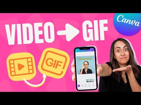 How to make a GIF from a VIDEO in Canva | Free, Easy, NO Watermarks thumbnail