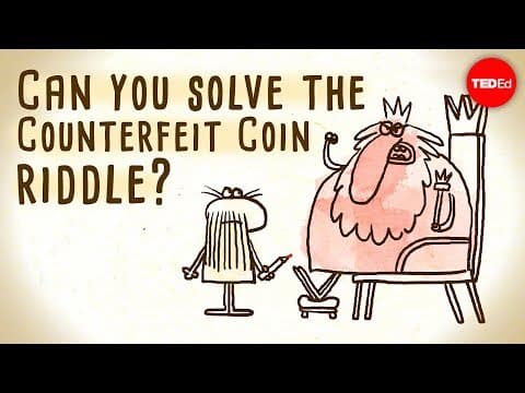 Can you solve the counterfeit coin riddle? - Jennifer Lu thumbnail