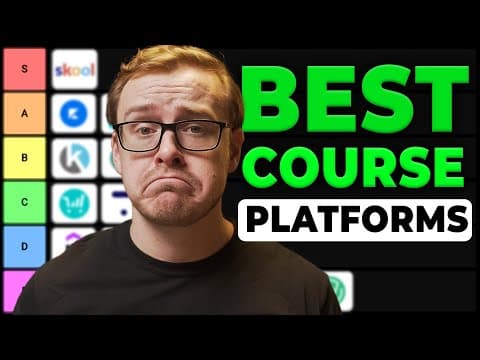 Online Course Platform Tier List (Teachable vs Kajabi vs Thinkific vs Udemy vs Skool) thumbnail