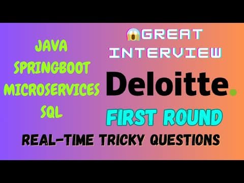 3-6 Years Interview Experience | Java | Spring Boot | Microservices | SQL thumbnail