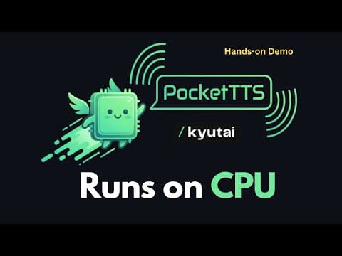 Kyutai PocketTTS: I Can't Believe This AI Voice Clone Runs on a Laptop CPU! thumbnail