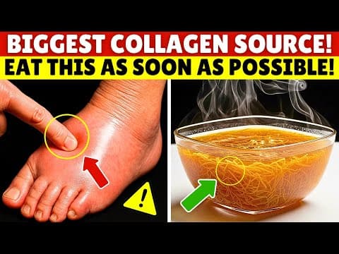 GOODBYE Swelling! 8 Collagen-Rich Foods You MUST Eat for Your LEGS and JOINTS | Senior Health Tips thumbnail