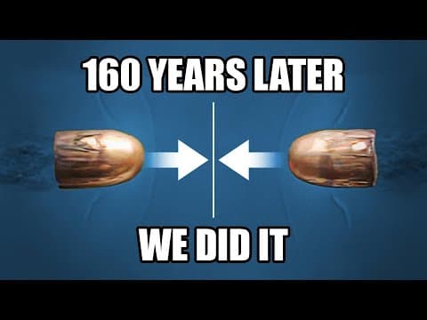 Bullets HITTING Bullets in Slow Motion - THE IMPOSSIBLE SHOT - Smarter Every Day 287 thumbnail