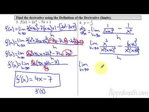 Calculus AB/BC – 2.2 Defining the Derivative of a Function and Using Derivative Notation thumbnail
