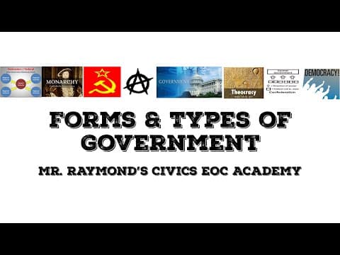 Types & Forms of Government - 3.1 Benchmark Civics EOC thumbnail