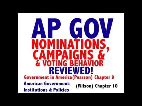 AP GOV Review Chapter 9 Nominations, Campaigns, & Voting thumbnail