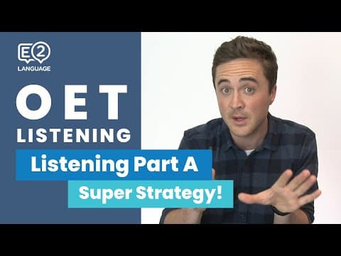 OET Listening Part A with Jay from E2Language! thumbnail