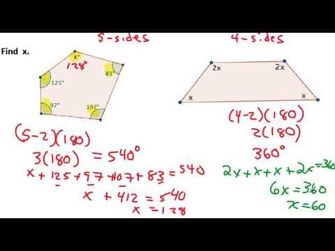 Geometry - Section 5.1 Polygon Angle Sum Theorems thumbnail