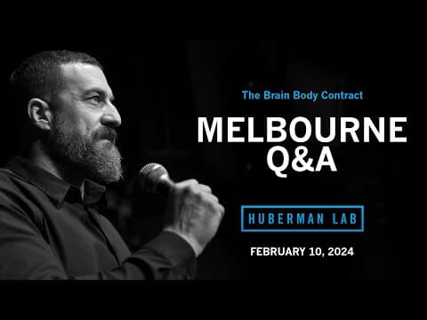 LIVE EVENT Q&A: Dr. Andrew Huberman Question & Answer in Melbourne, AU thumbnail