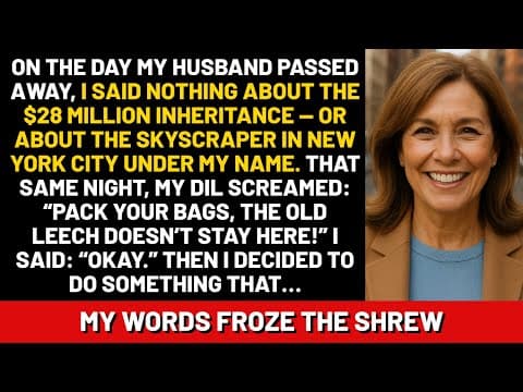 On the day my husband passed away, I said nothing about the $28 million inheritance — or about the.. thumbnail